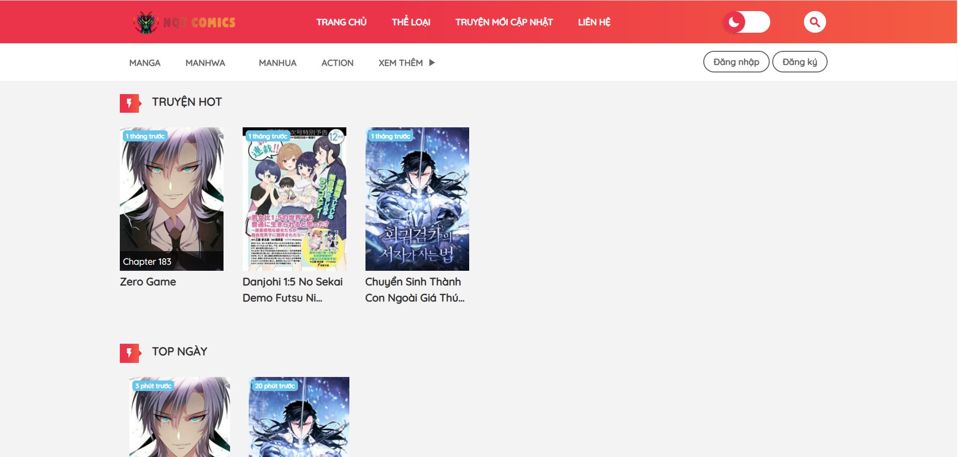 Source Code Web Truyện Laravel v5 (Style Sayhentai) - Full SRC Otruyen | NQT Dev
